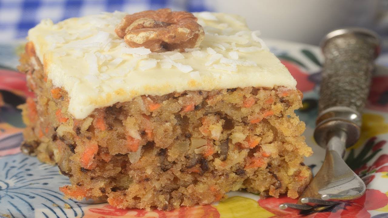Carrot Sheet Cake Recipe Demonstration Dining and