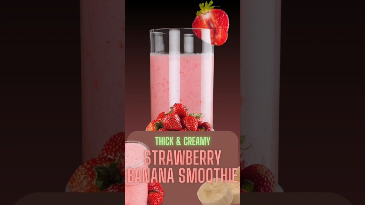 Homemade Strawberry Banana Smoothie #easy #food #recipe