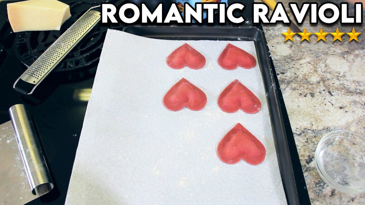 How to Make Ravioli, Shape It & Make it Pink! Date Night Ravioli Recipe
