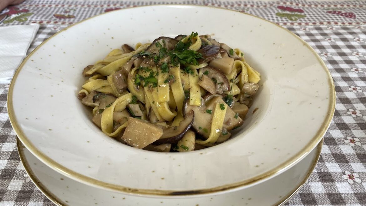 Tagliatelle con setas porcini, receta original ITALIANA