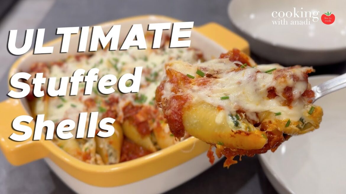 Cheesy Stuffed Shells with Amatriciana Sauce (Pancetta)