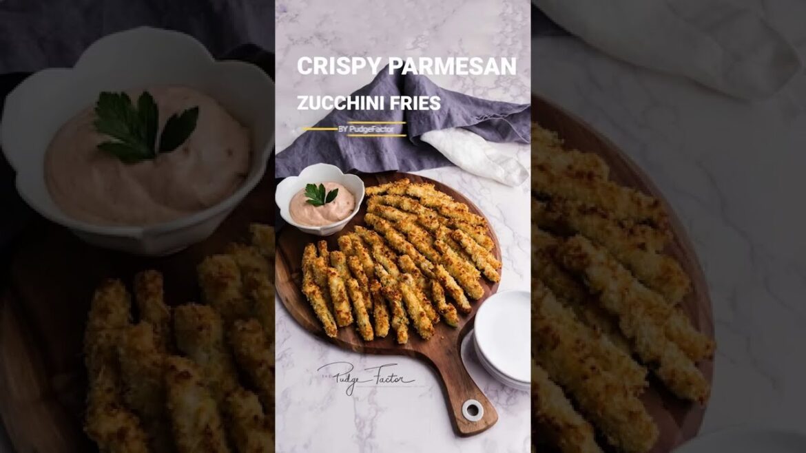 Crispy Parmesan Zucchini Fries #Shorts