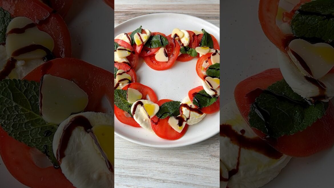 5 minute Heart ❤️ CAPRESE #caprese #valentinesday #valentines