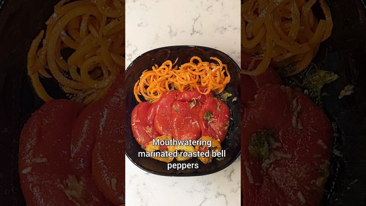 Mouthwatering Marinated Roasted Bell Peppers #easyrecipe