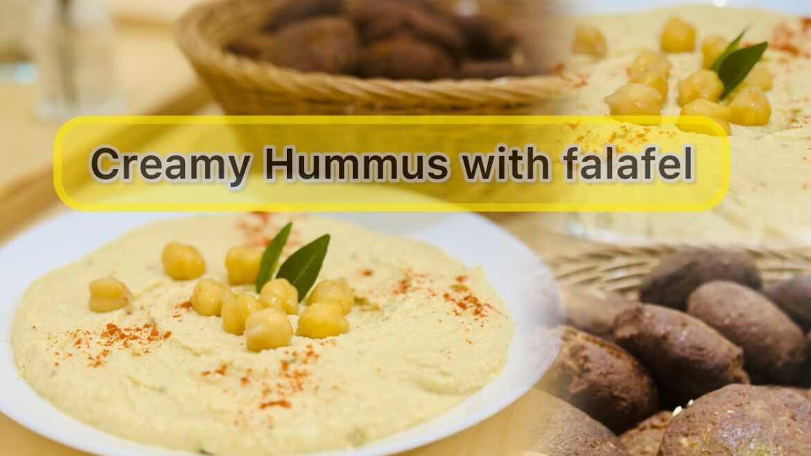 | creamy Hummus with falafel balls | delicious platter for dinner