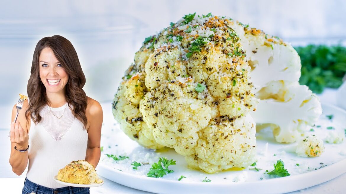 Holiday-Worthy Garlic & Herb Whole Roasted Cauliflower Holiday-Worthy Garlic & Herb Whole Roasted Cauliflower