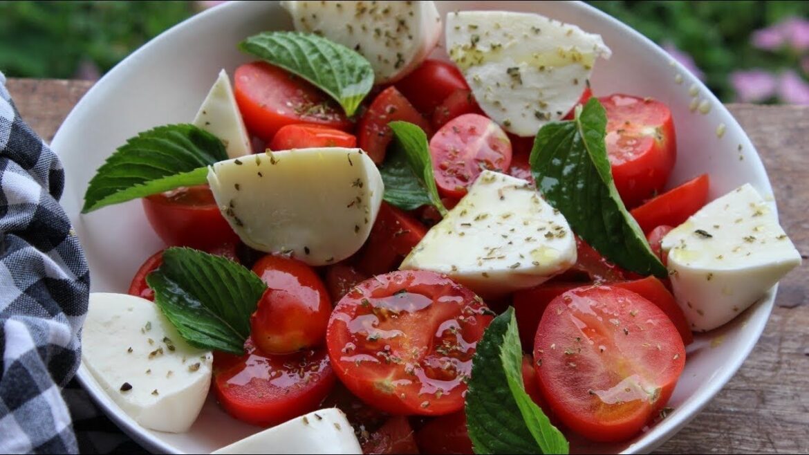 Caprese Salad with Tomatoes, Mozzarella and Basil - Jim Michailidis