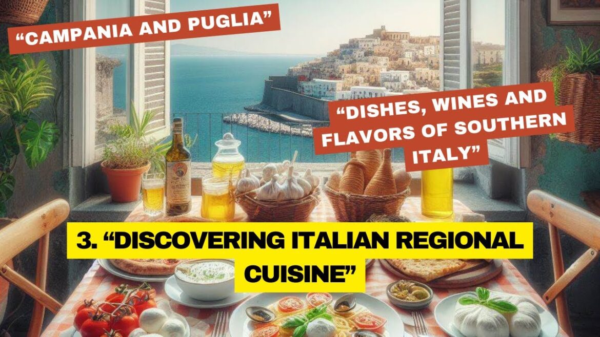 3. “Discovering Italian Regional Cuisine. Wines and flavors of the Campania and Puglia regions.” 3. "Discovering Italian Regional Cuisine. Wines and flavors of the Campania and Puglia regions."
