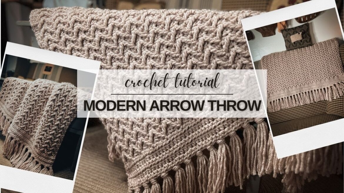 Modern Crochet Throw | Crochet Blanket Pattern | Full Tutorial