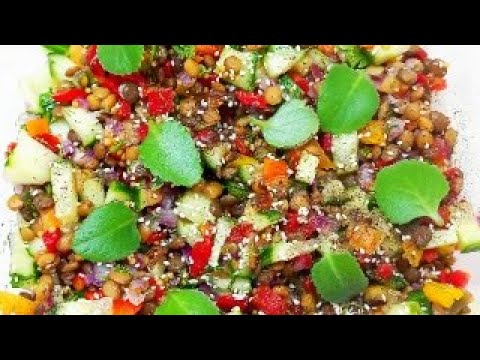 The Most Delicious Lentil Salad Recipe! High Protein Salad! The Most Delicious Lentil Salad Recipe! High Protein Salad!