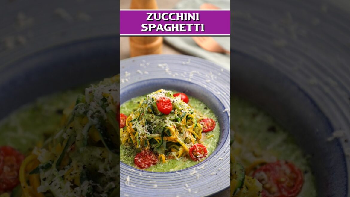 Zucchini Noodles with Coriander Pesto | Carb-Free Zucchini Spaghetti #zucchinipasta #zucchininoodles