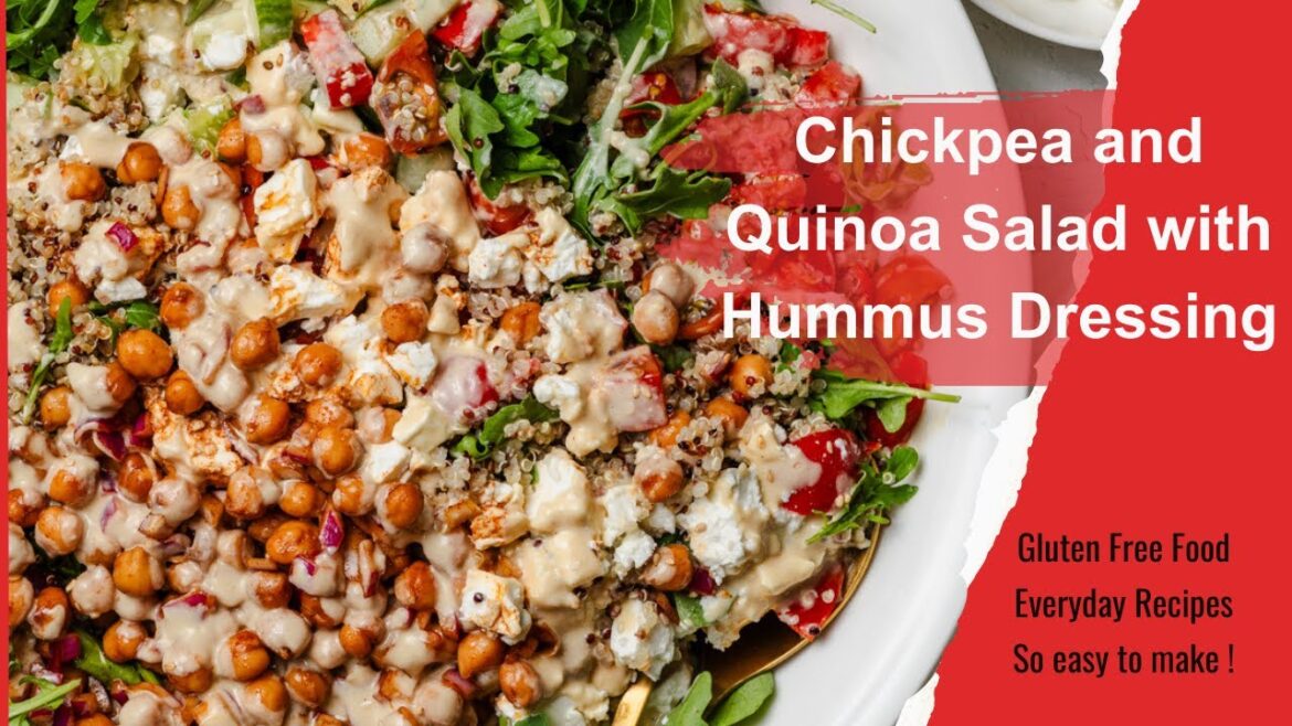 Easy Chickpea Quinoa Salad with Creamy Hummus Dressing | Quick & Delicious Recipe!