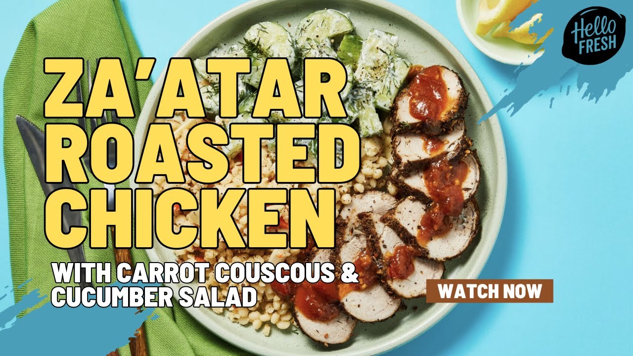 HelloFresh Za’atar Roasted Chicken Recipe *ASMR Cooking* Dining and
