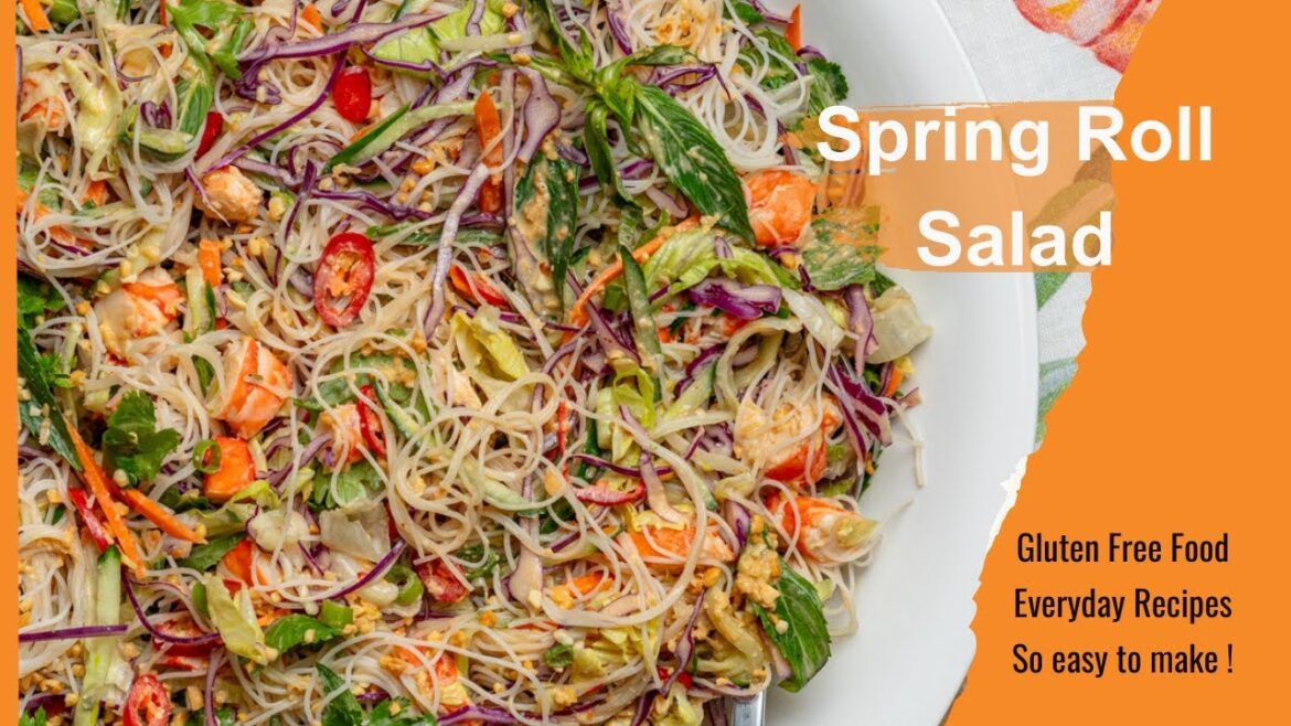 Spring Roll Salad with Peanut Dressing, Gluten-Free Recipes