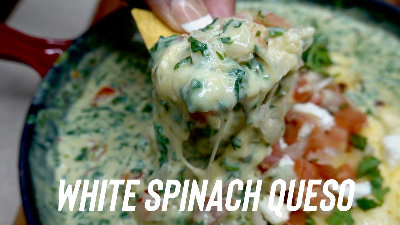 HOW TO MAKE WHITE SPINACH QUESO DIP! Dining and Cooking