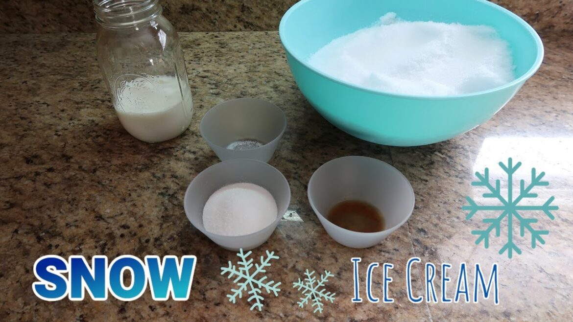 EASY SNOW ICE CREAM RECIPE | Homemade ice cream in 5 minutes!