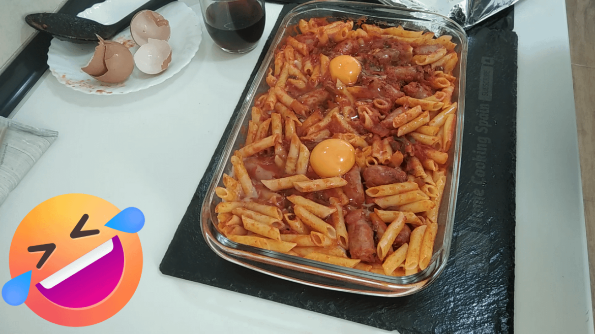 Sausage and Egg Pasta Bake Using My Homemade Tomato Sauce