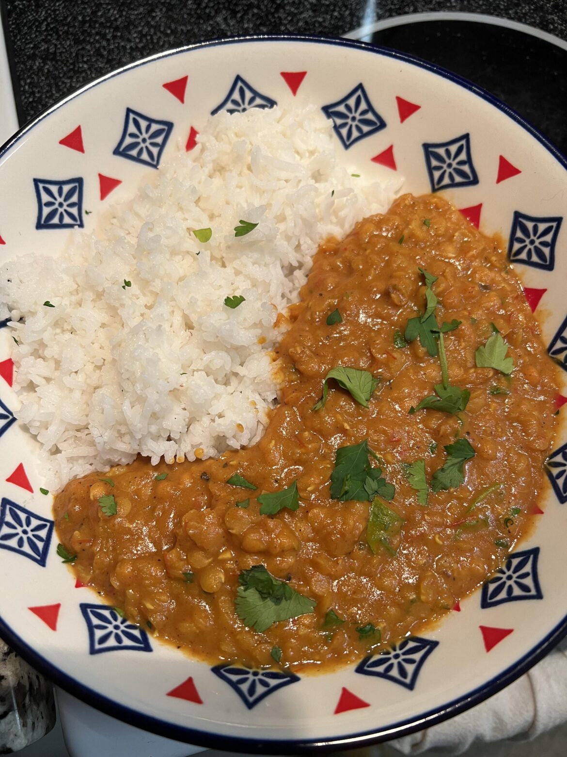 Red Lentil Curry with Basmati Rice