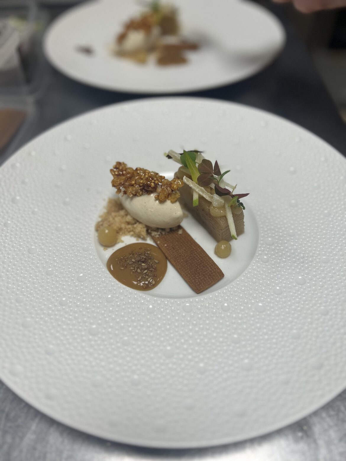 Apple, beurre noisette, ginger, buckwheat