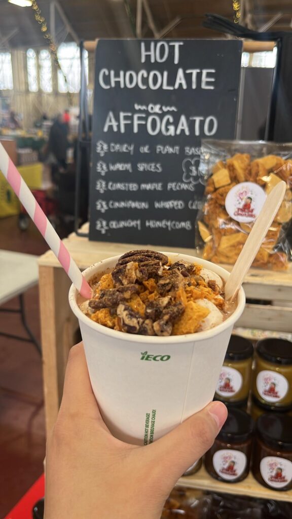 Hot chocolate at TL Chocolates’ stall, Ottawa Farmers’ Market