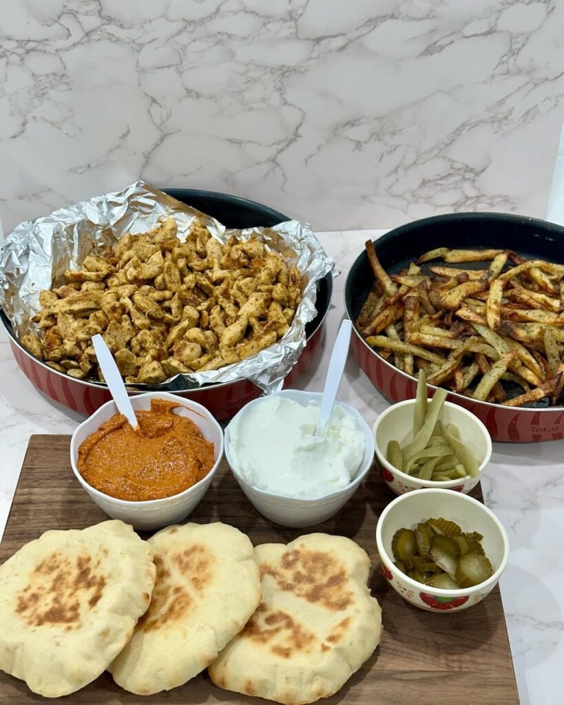 Homemade chicken shawarma & bread night :)