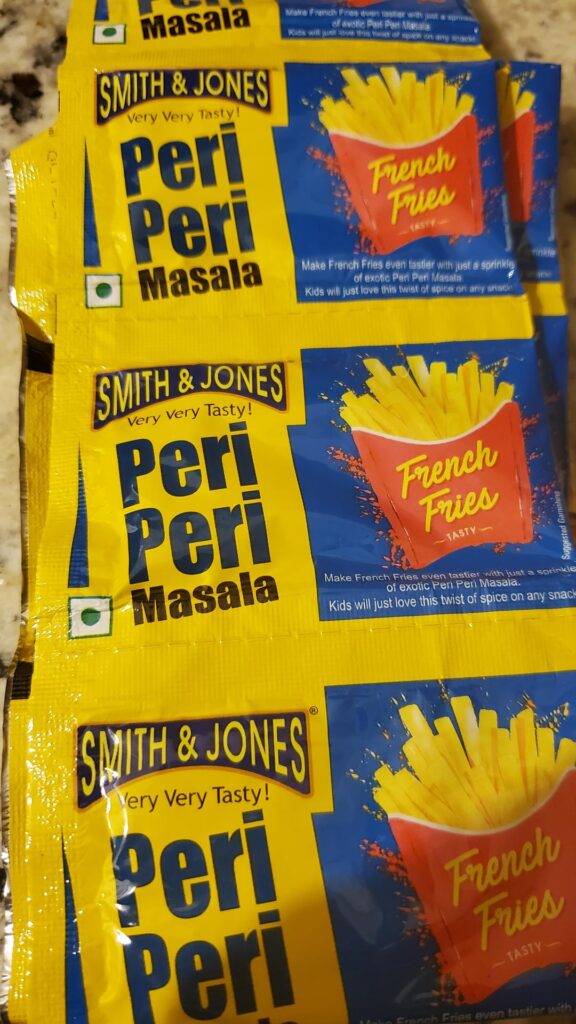 I found this Masala seasoning at the local global market and I had to try it out on McDonald's fries.