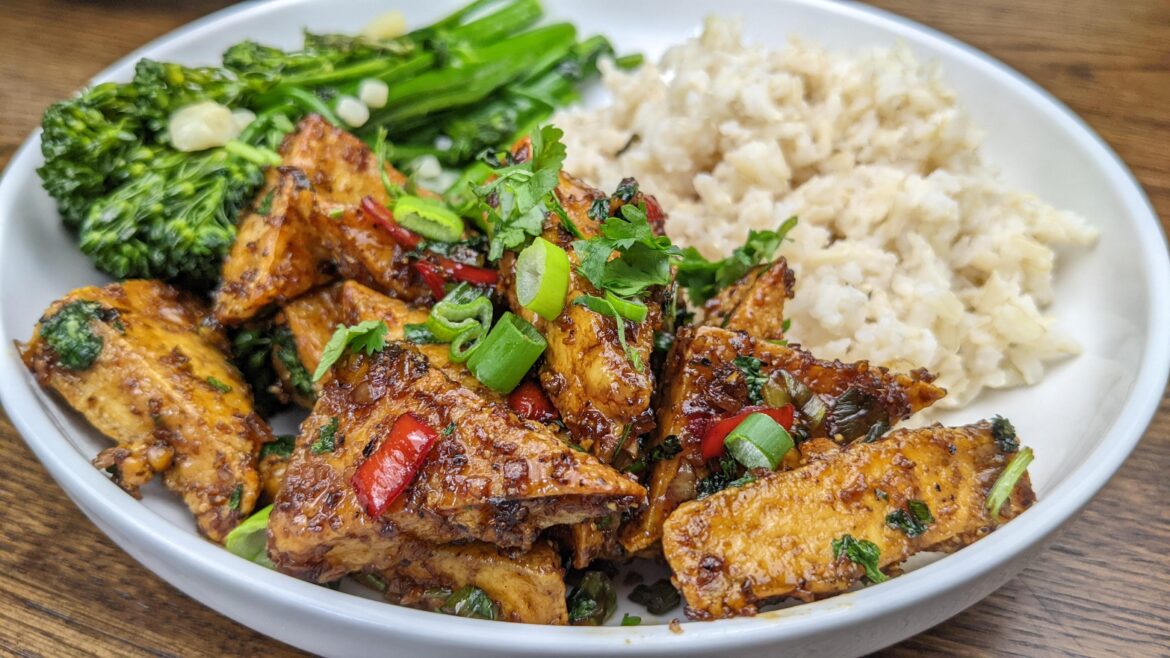 Black Pepper Tofu in the air fryer