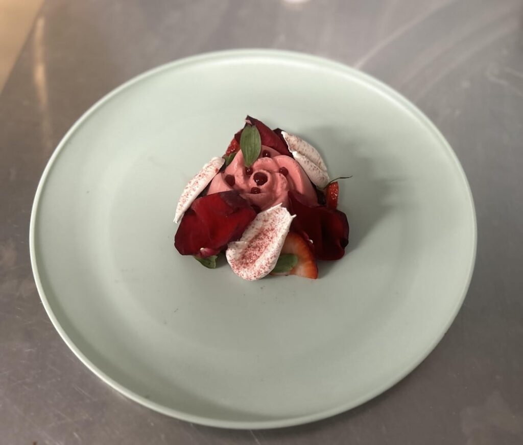 Rose, Red Berries, & Mint