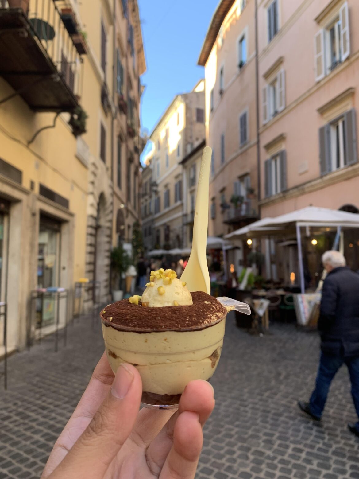 Tiramisu from Two Sizes in Rome, Italy