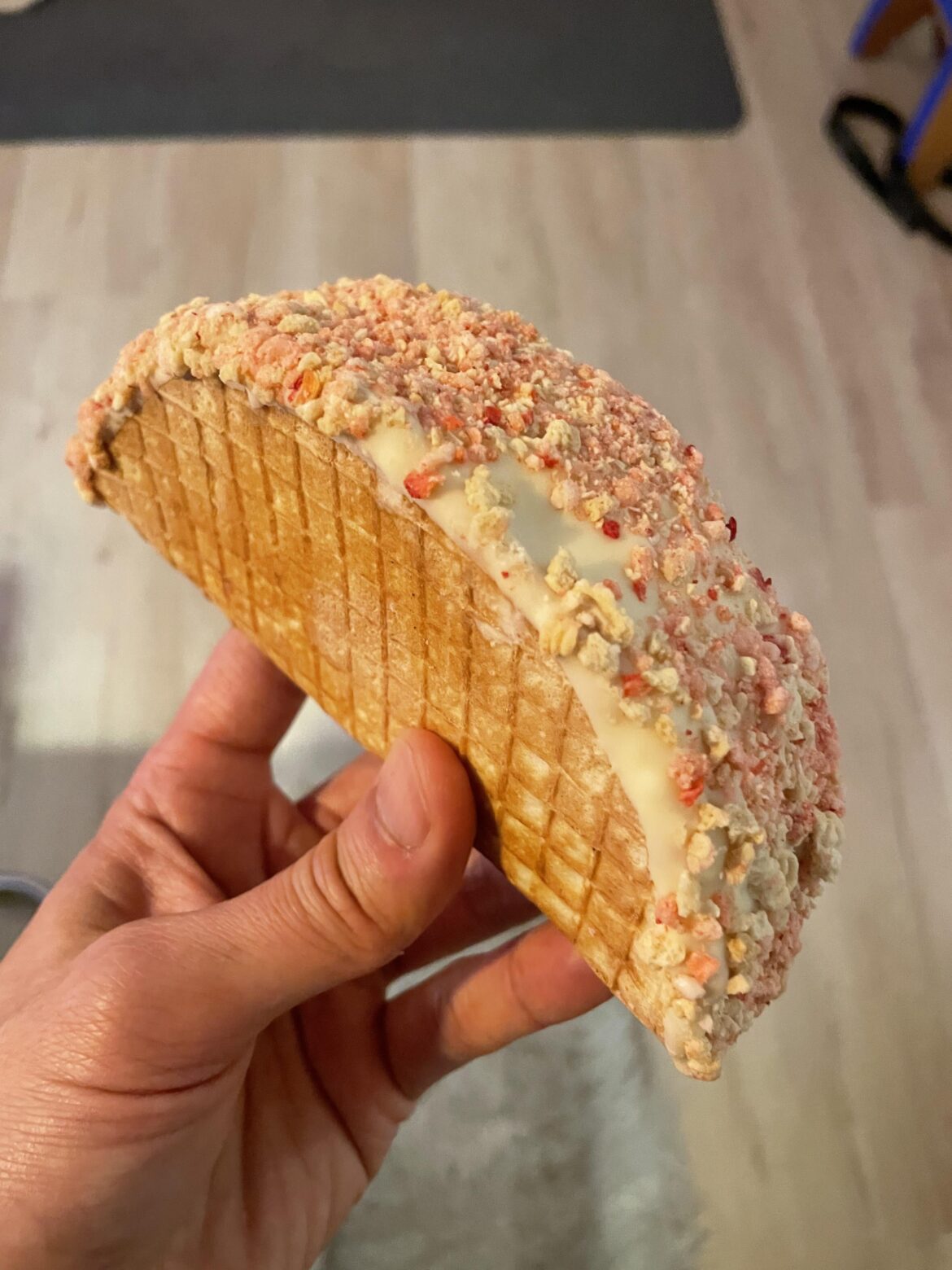 Strawberry choco taco from Sadgirl Creamery took a childhood treat to the next level Strawberry choco taco from Sadgirl Creamery took a childhood treat to the next level