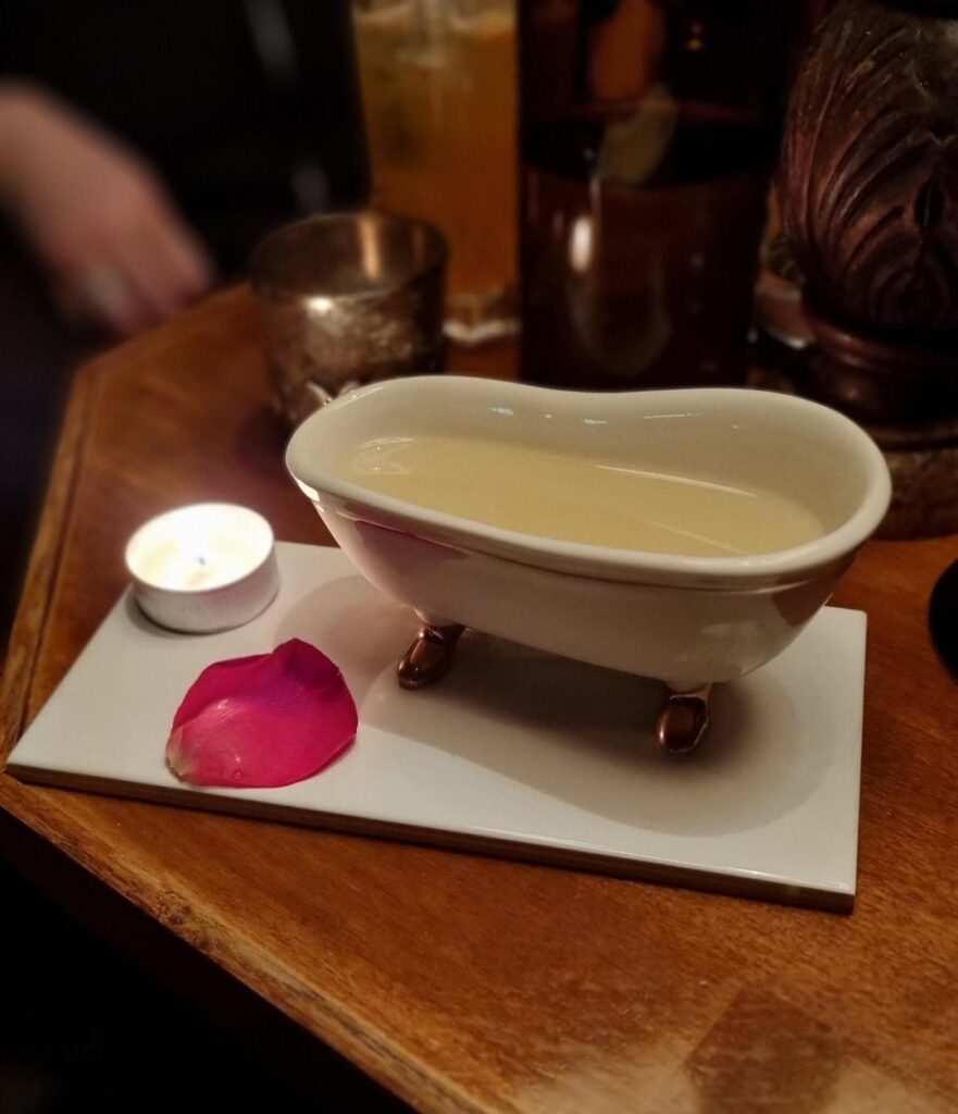 My delicious cocktail. I guess there were sings (2nd pic) but I still wasn't prepared.