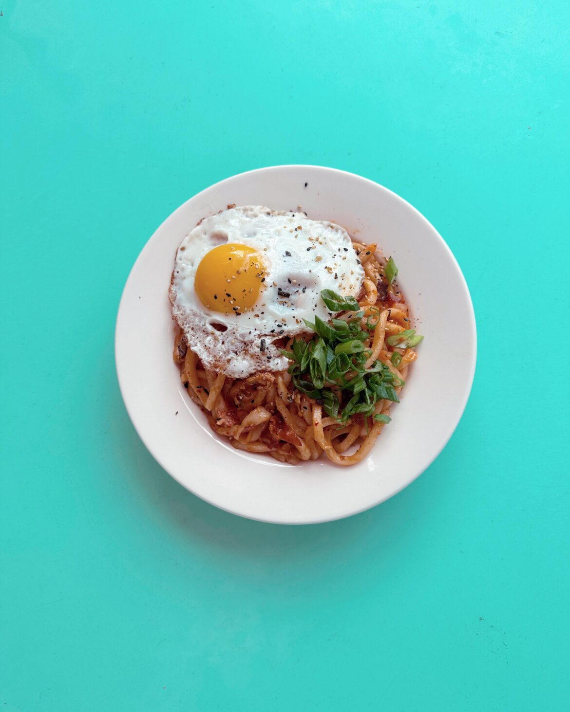 Kimchi Udon Stir Fry with Frieg Egg. Have you tried before?