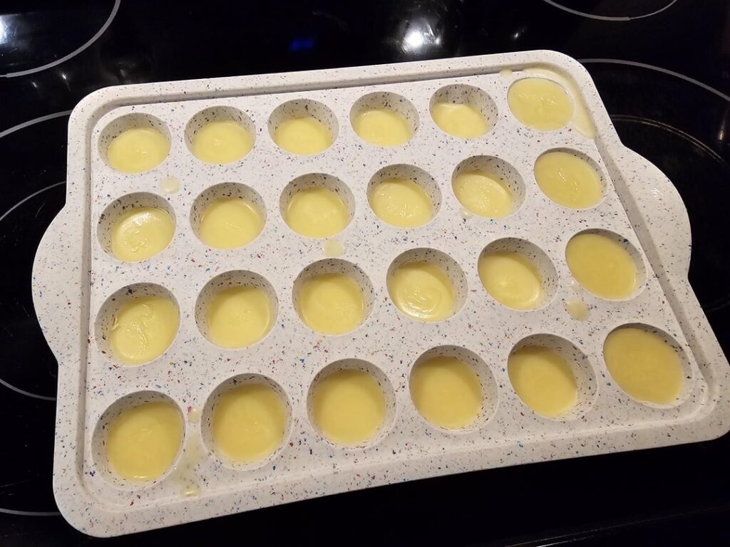 Use silicone muffin pans for clarified butter