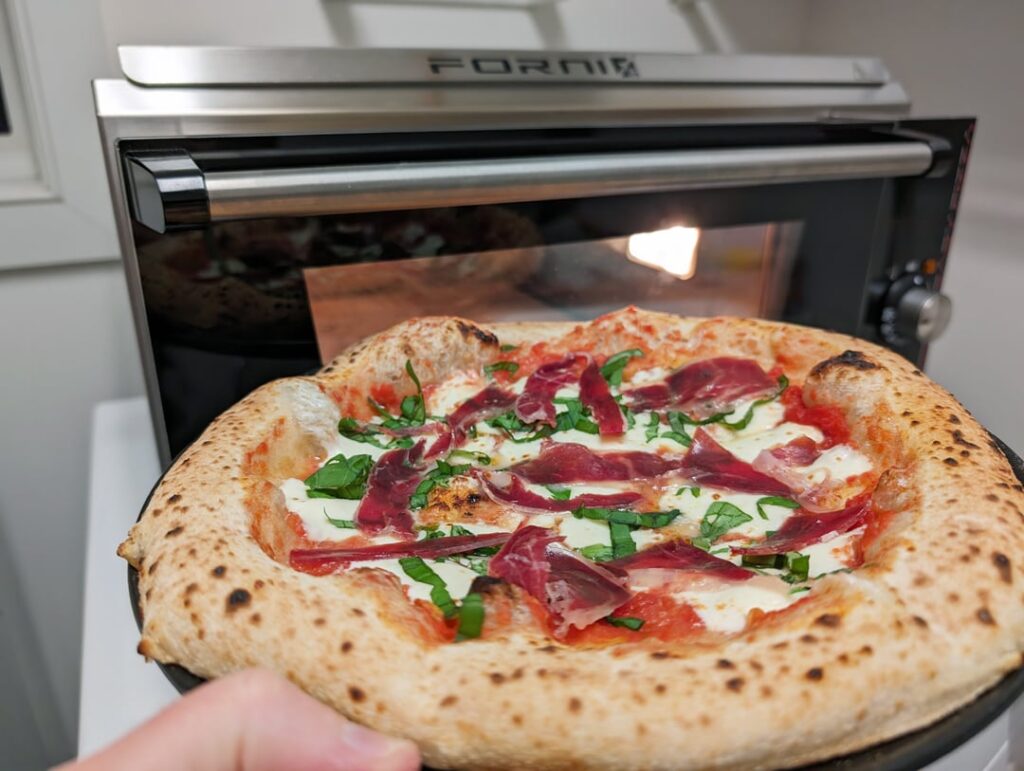 Neapolitan with jamon, 1,000F. First test out of the Effeuno oven.