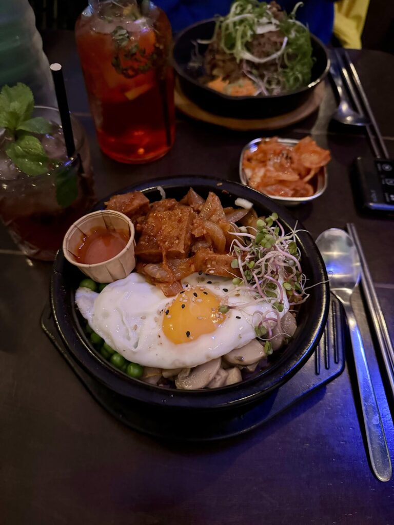 How bibimbap looks at a Korean restaurant in Copenhagen (Denmark) How bibimbap looks at a Korean restaurant in Copenhagen (Denmark)