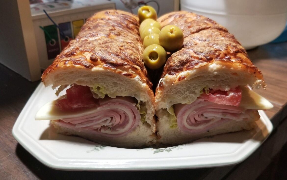 The Breakfast Italian Sub. What makes it 'breakfast'? The clock.