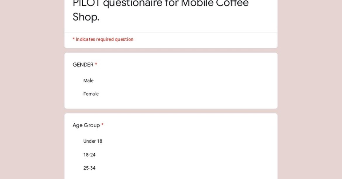 Coffee business surveys