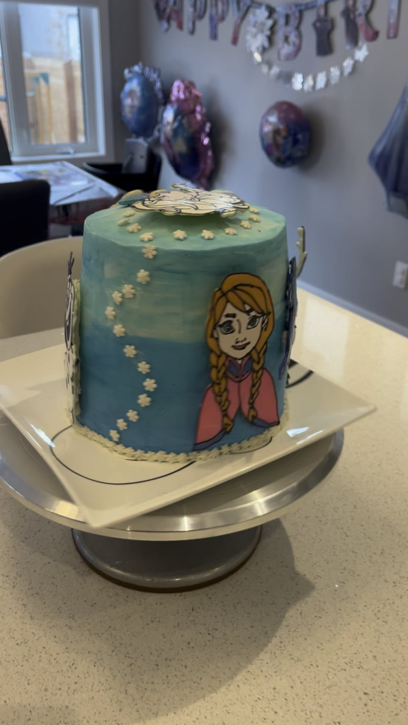 Frozen cake I made for my daughter’s 5th birthday