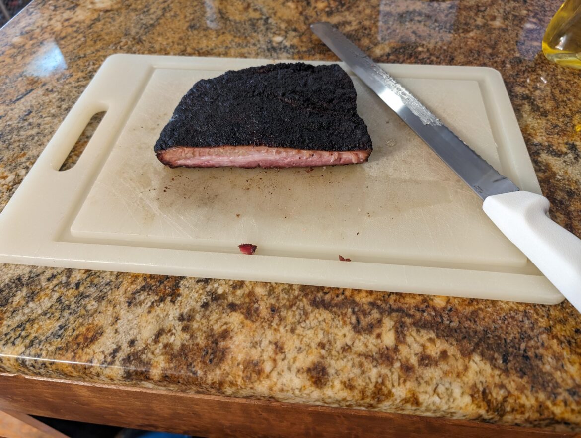 Smoked pork belly on 26 kettle.