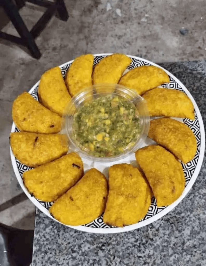 today preparing Colombian empanadas for the first time for the family