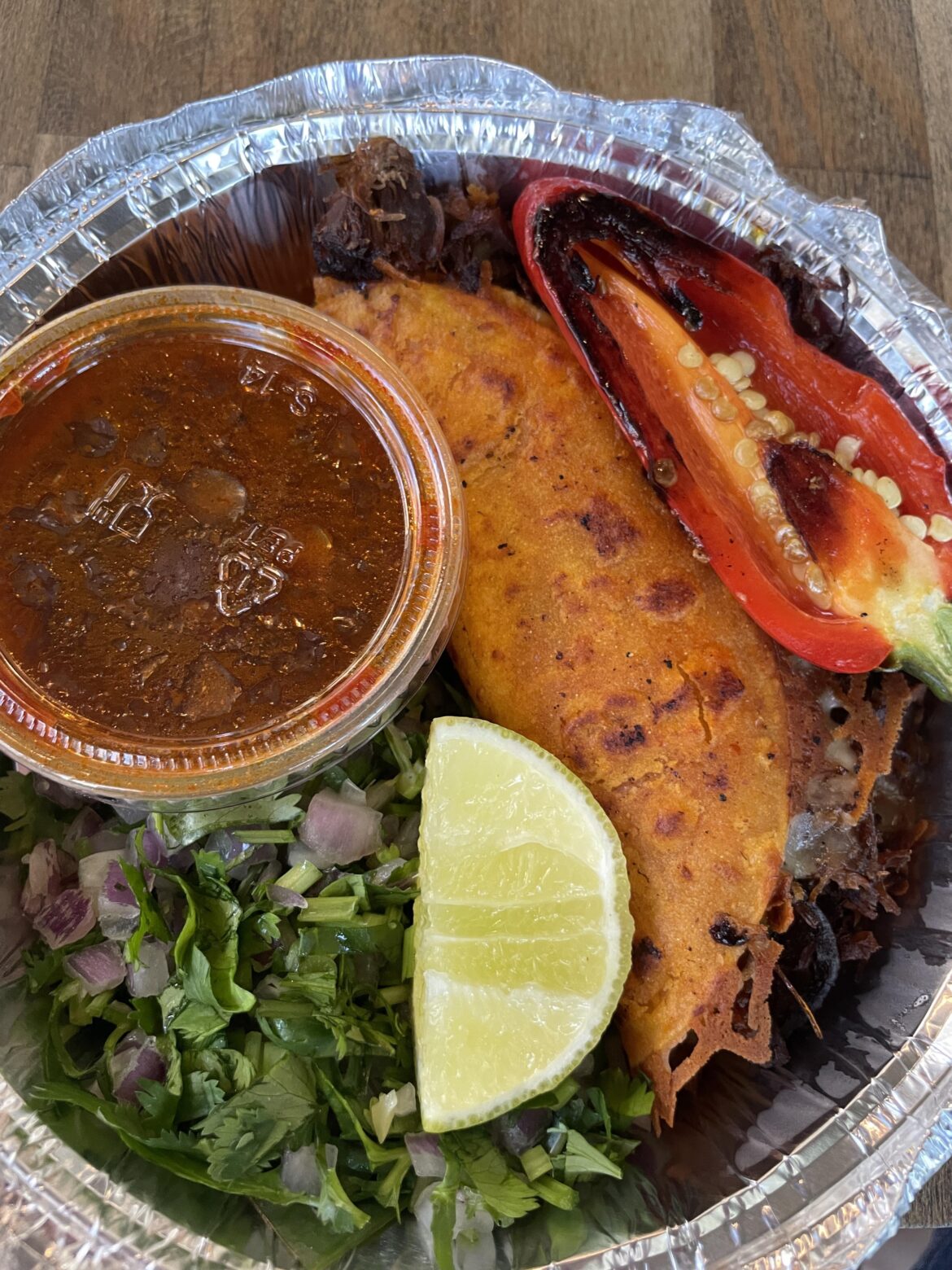 World's thickest birria tacos at Veracruz. I ordered three. Only needed one.