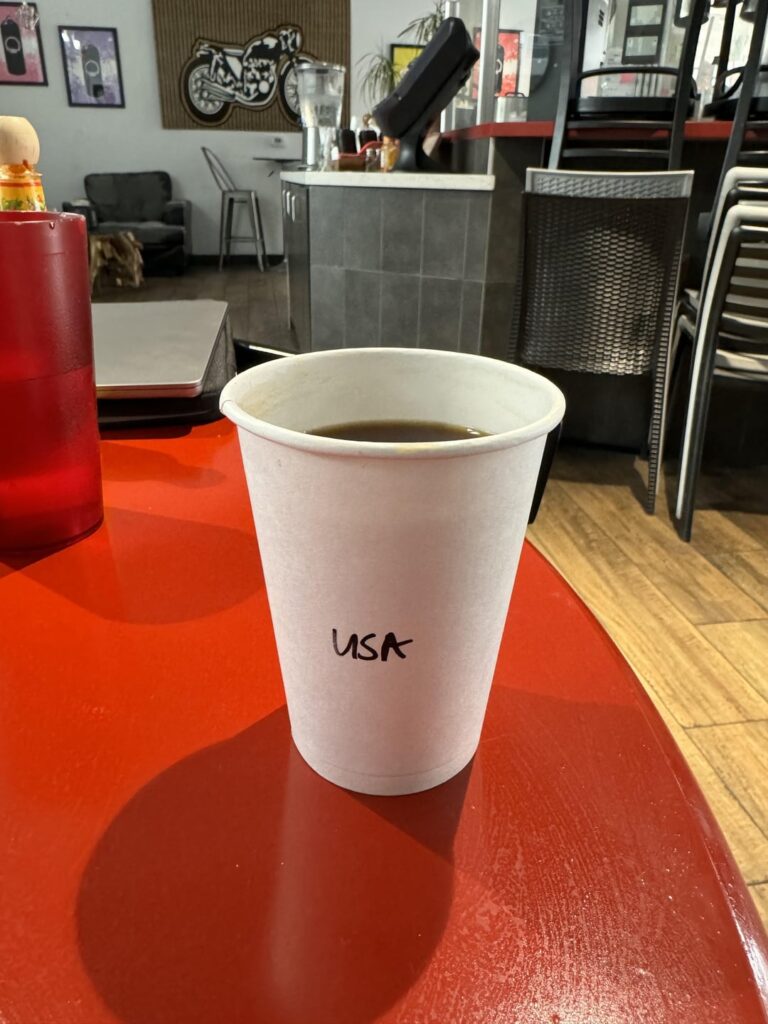 I like how this coffee shop names their Americanos