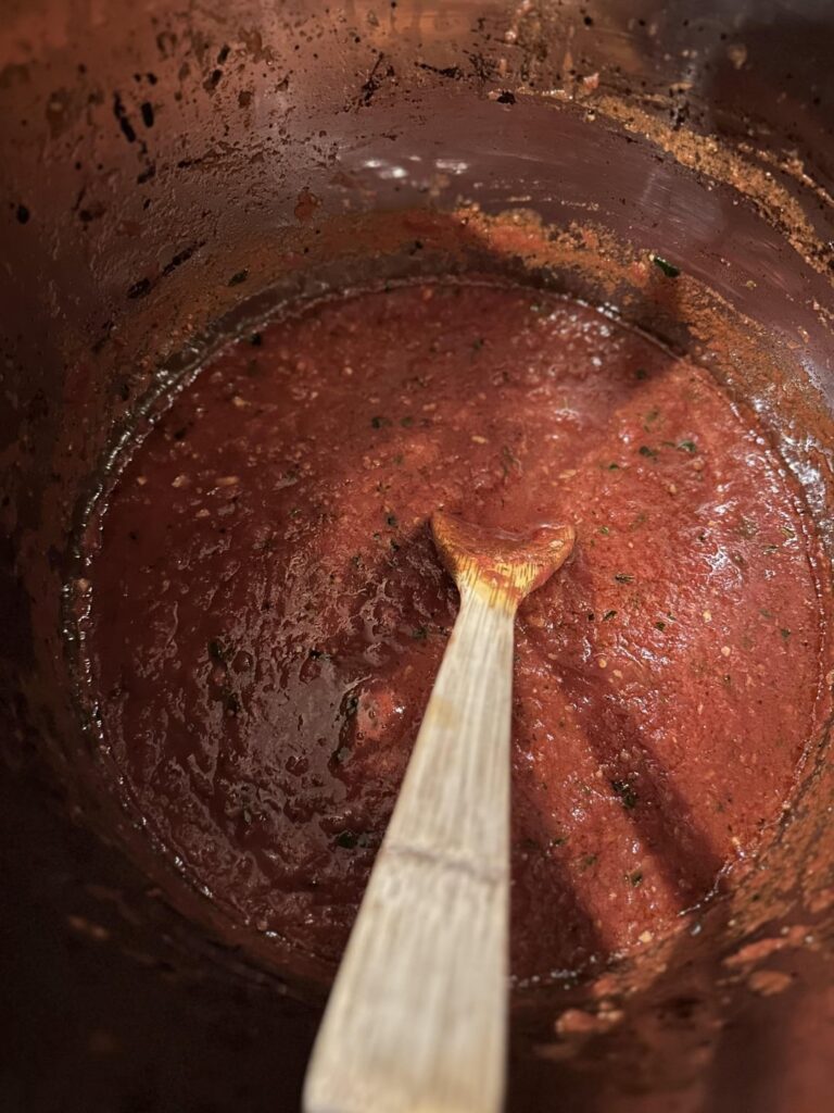 I made Kenjis red sauce and chick parm