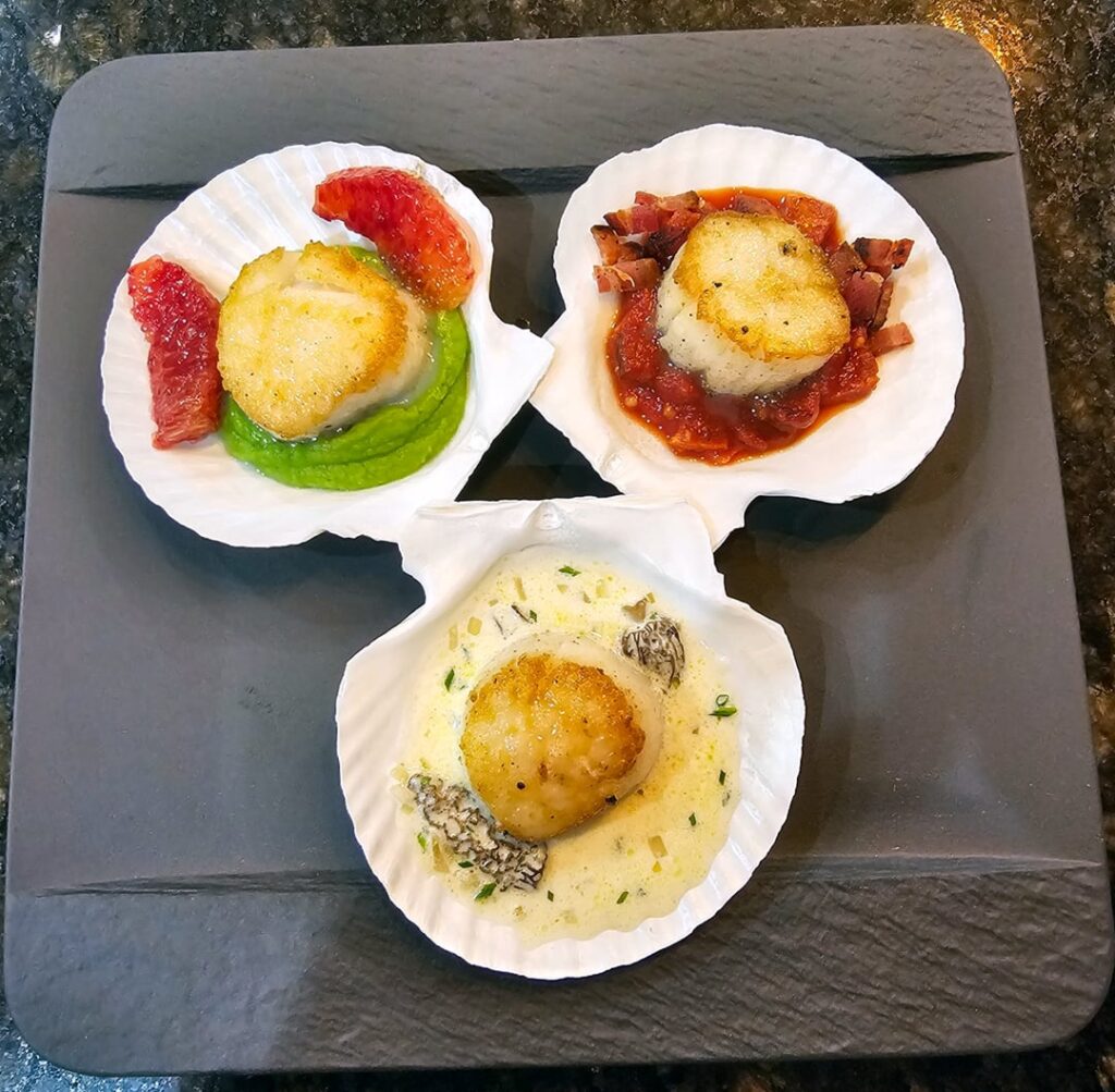 Scallop 3 ways
