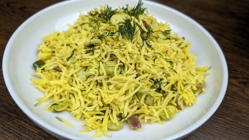 Made this Lemon Dill Rice recipe in the oven