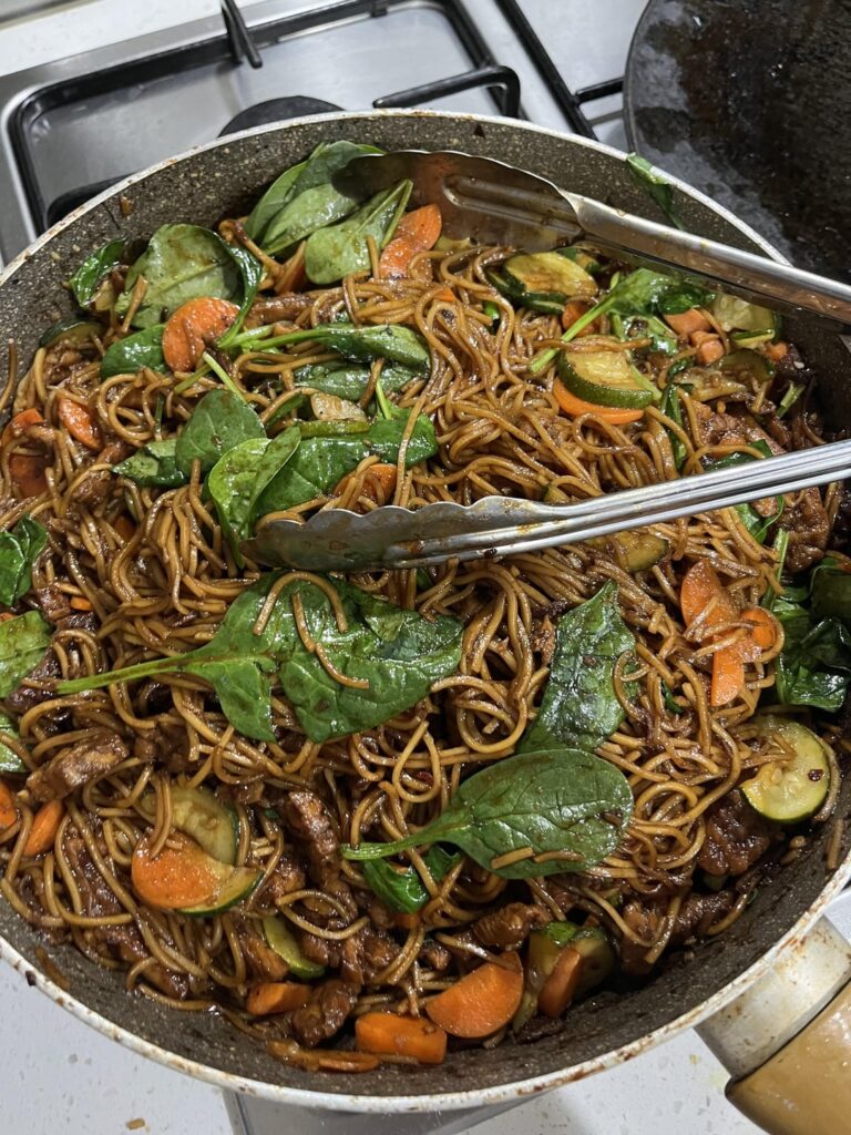 Plant based chick n egg noodles.