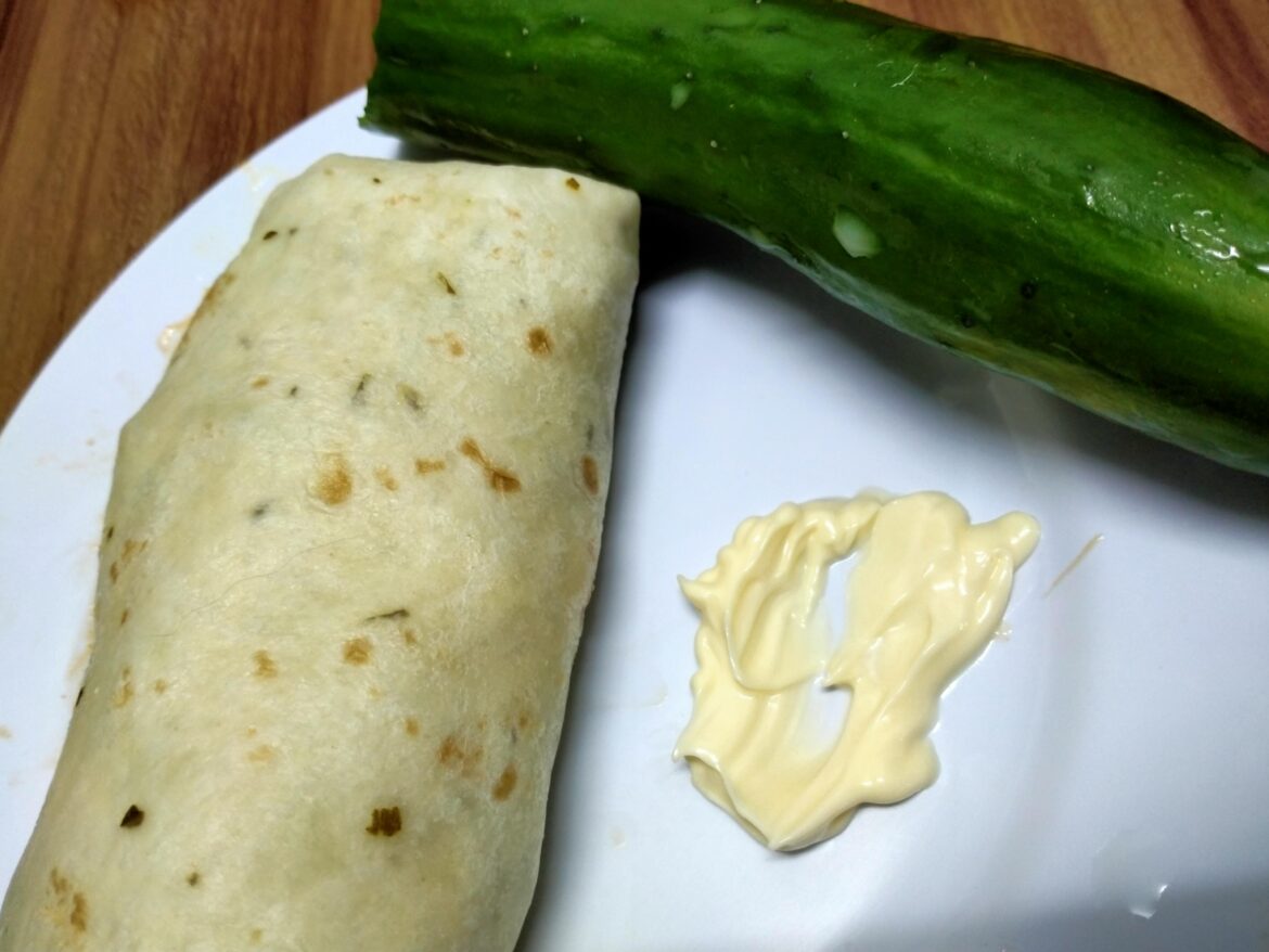 Scrambled eggs wrap