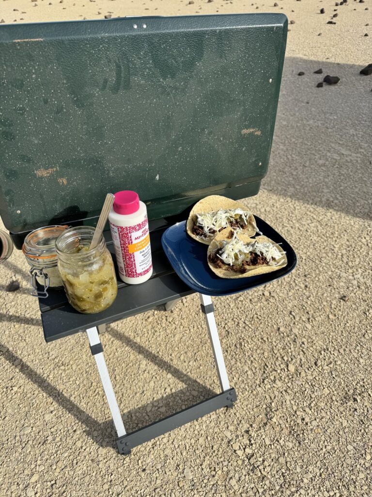 Camping with canned food!