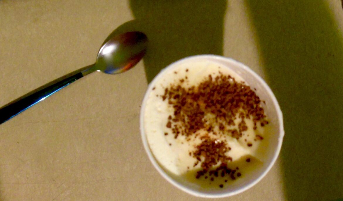 kick a plain vanilla milkshake up a notch: sprinkle some instant coffee on top. spoon up that crunchy goodness before it dissolves. repeat as needed ;)