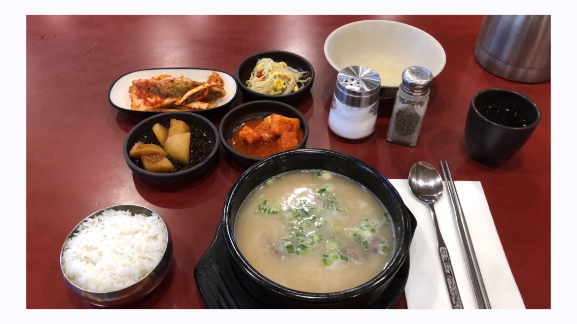 Seollongtang with dang-myun for one